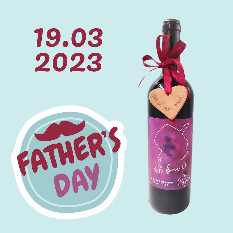 Bottiglia di vino, esempio di regalo in occasione della festa del papà
