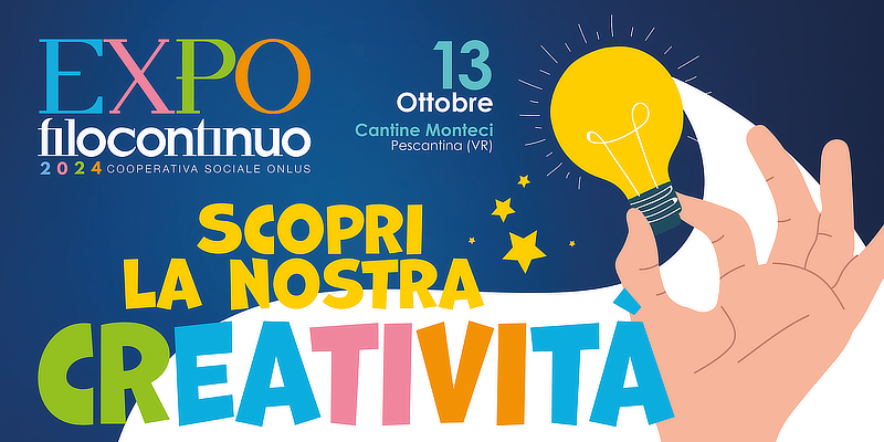 Scopri la nostra creatività, il 13 ottobre 2024 presso le cantine Monteci di Arcè di Pescantina, VR