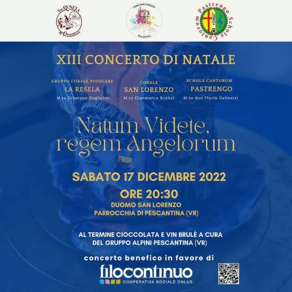 Concerto di Natale a Pescantina, sabato 17 dicembre 2022 ore 20:30 presso il Duomo di San Lorenzo
